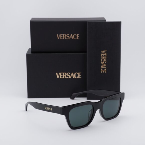 Versace VE4486F GB1/87 Square Sunglasses – Shiny Black/Dark Grey - Picture 5 of 10